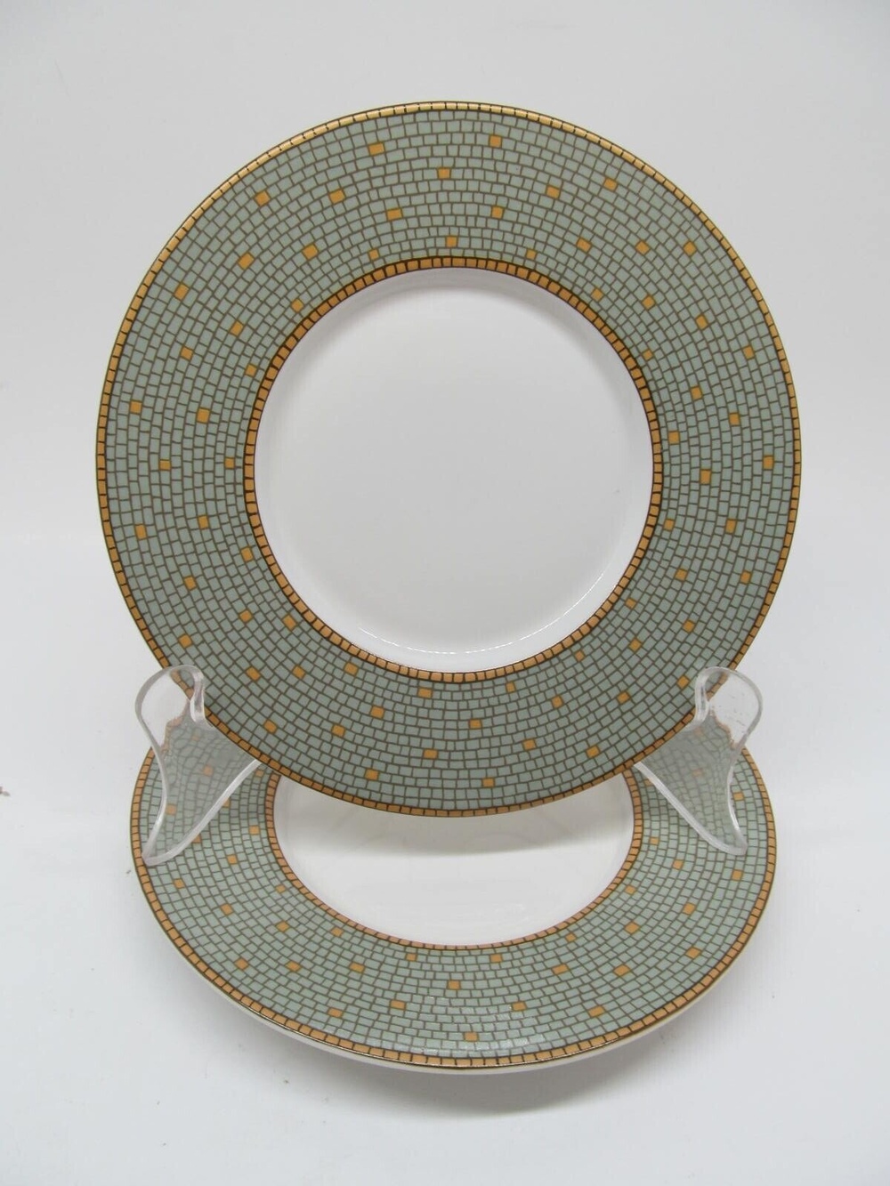 Sasaki Ravenna Set 2 Saucers Only  By Stephen Dweck Appear Unused VGC